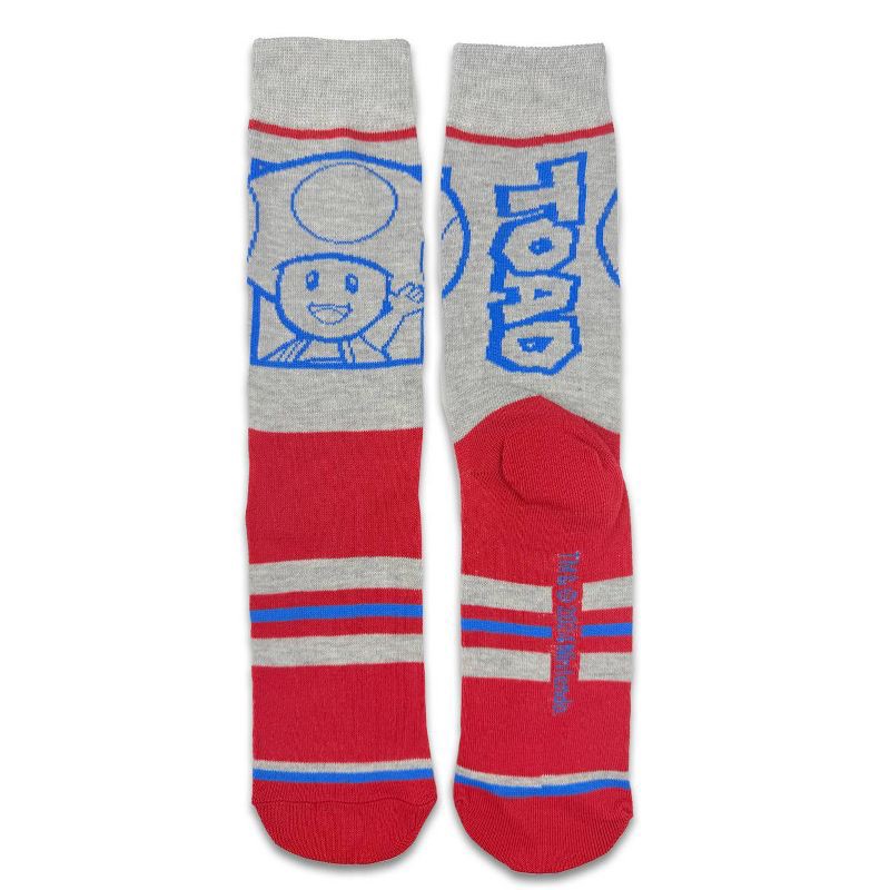 slide 14 of 15, Nintendo Super Mario Mystery Men's Single Crew Socks, 1 ct
