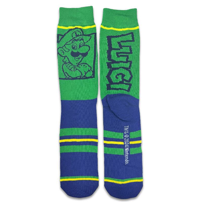 slide 4 of 15, Nintendo Super Mario Mystery Men's Single Crew Socks, 1 ct