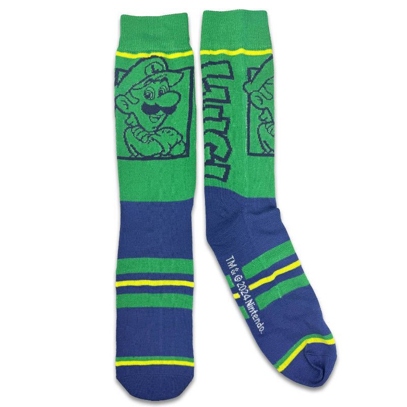 slide 5 of 15, Nintendo Super Mario Mystery Men's Single Crew Socks, 1 ct