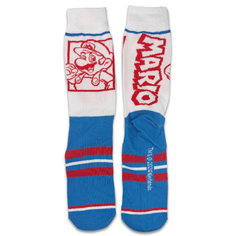 slide 6 of 15, Nintendo Super Mario Mystery Men's Single Crew Socks, 1 ct
