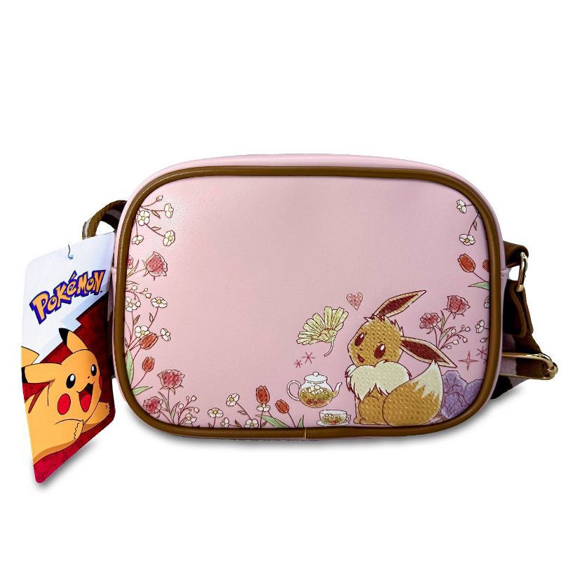 slide 1 of 4, Pokemon Pokémon Eevee Floral Print Camera Bag, 1 ct