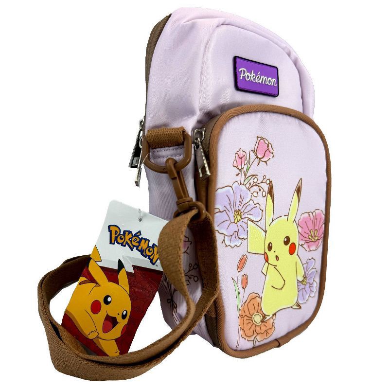 slide 2 of 5, Pokemon Pokémon Pikachu Floral Slim Crossbody Bag, 1 ct