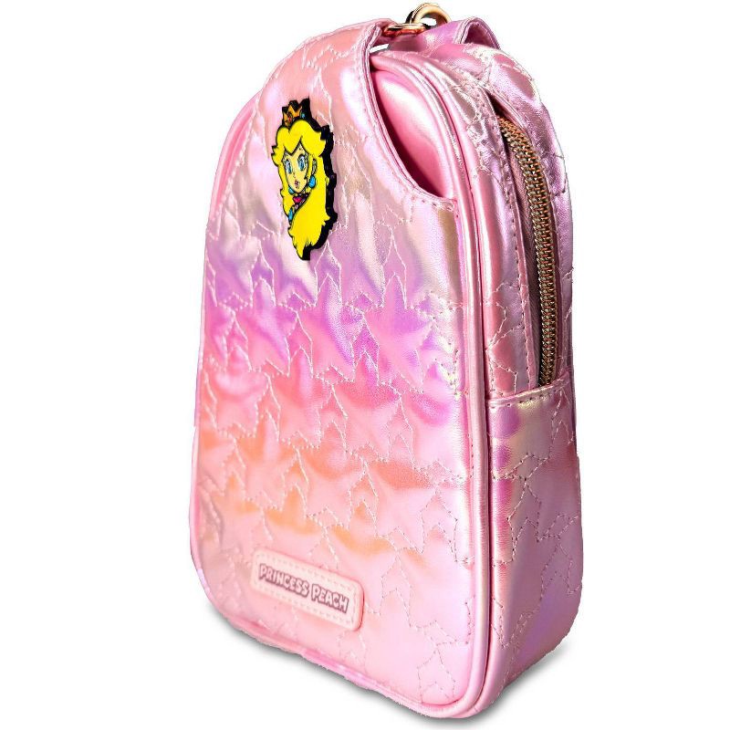 slide 2 of 5, Super Mario Nintendo Princess Peach Quilted Sling Bag, 1 ct