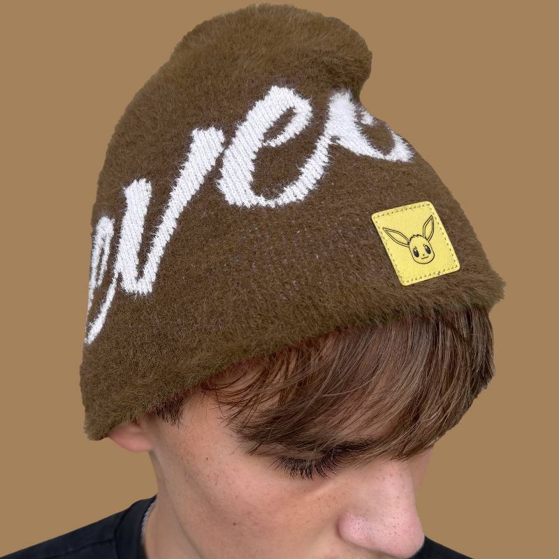 slide 3 of 4, Pokemon Pokémon Eevee Eyelash Skull Beanie, 1 ct