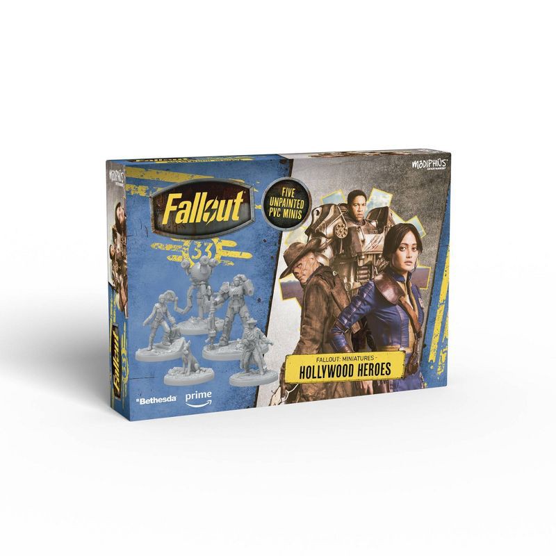 slide 3 of 8, Fallout Miniatures - Hollywood Heroes 5-Pack PVC Set, 1 ct