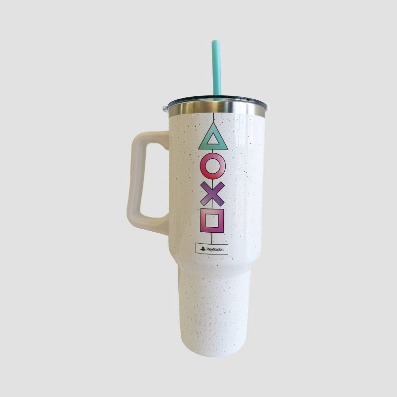 slide 2 of 3, Sony PlayStation Classic Icons 40 oz. Tumbler - White, 40 oz