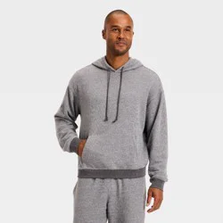 Men's Textured Knit Lounge Hoodie - Goodfellow & Co™ Gray S