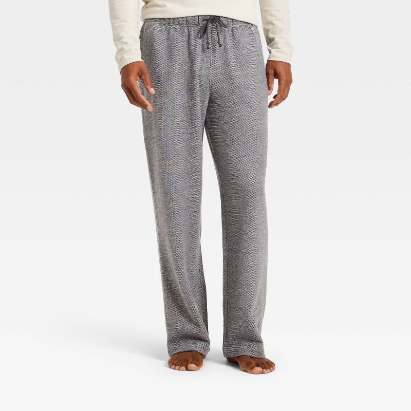 slide 1 of 3, Men's Textured Knit Lounge Pants - Goodfellow & Co™ Gray M, 1 ct