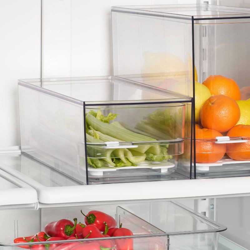 slide 2 of 4, Small Ventilated Fridge Drawer Storage - Brightroom™, 1 ct