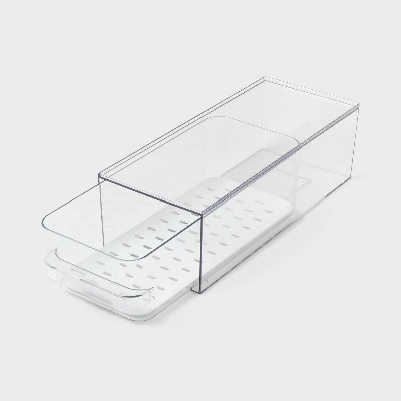 slide 3 of 4, Small Ventilated Fridge Drawer Storage - Brightroom™, 1 ct