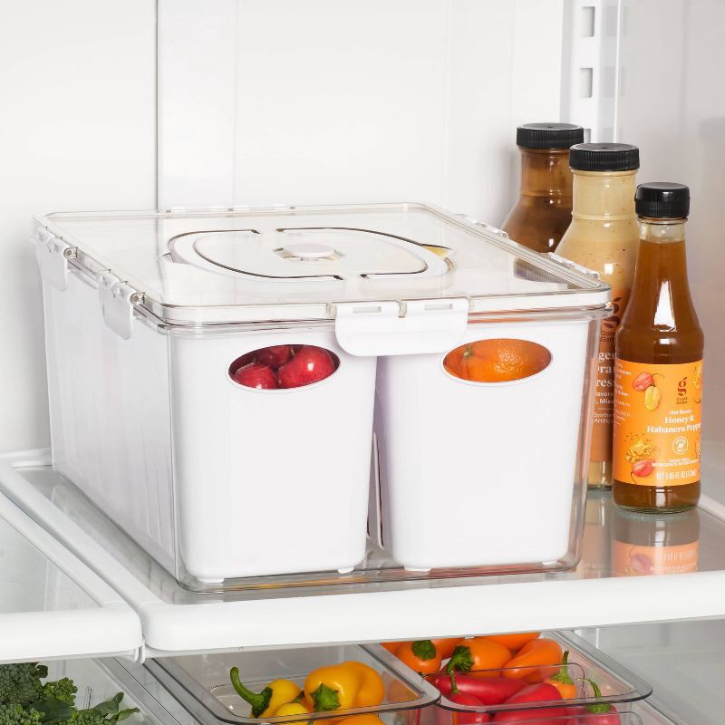 slide 2 of 4, Clipped Fridge Storage Tall with 4 Inserts - Brightroom™, 1 ct