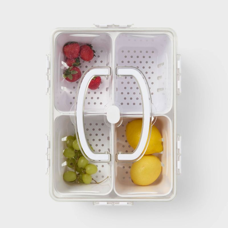 slide 4 of 4, Clipped Fridge Storage Tall with 4 Inserts - Brightroom™, 1 ct