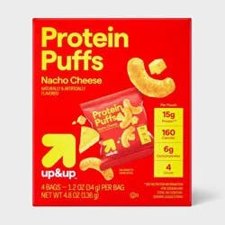 Protein Puffs - Nacho Cheese - 4.8oz/4pk - up&up™