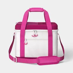 24 Cans/20.7qt Soft Sided Cooler Pink - Sun Squad™