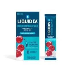 Liquid I.V. Hydration Multiplier Electrolyte Drink Mix Powder - Arctic Raspberry - 5.6oz/10ct