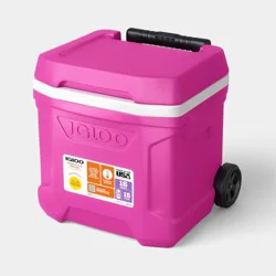 Sun Squad 24 Cans/16qt Rolling Cooler - Pink Fizz