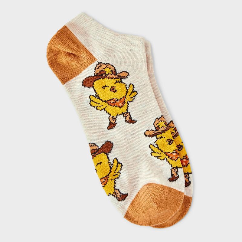 slide 1 of 3, Women's Western Chick Low Cut Socks - Oatmeal/Tan 4-10, 1 ct