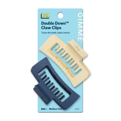 Gimme Beauty Extra Grip Claw Clip Duo - Medium Rectangle - 2ct: Hair Styling, Normal Hair