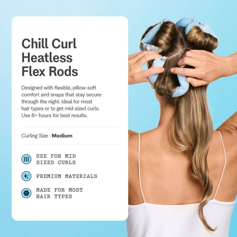 slide 3 of 9, Gimme Beauty Chill Curl Heatless Flex Rods for Volume and Bounce - Medium Hair - 6ct, 6 ct