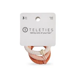 TELETIES Small Nylon Hair Ties – For the Love of Nudes - 3pk