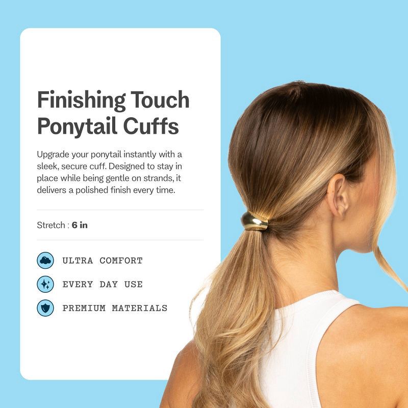 slide 4 of 5, Gimme Beauty Finishing Touch Ponytail Cuffs - Medium Hair - 2ct, 2 ct