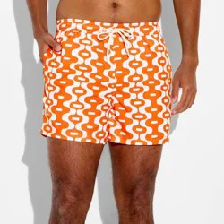 Men's 5'' Swim Trunks - Original Use™ Orange Geo Print XL
