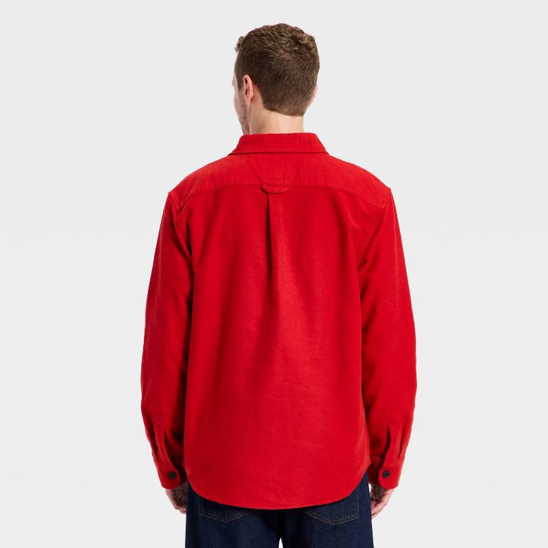 slide 2 of 3, Men's Holiday Shirt - Goodfellow & Co™ Red L, 1 ct