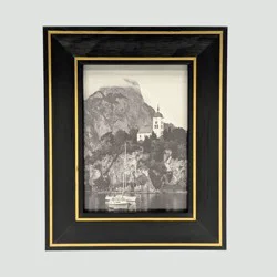 Harbortown 5"x7" Two Tone Border Table Picture Frame Brown