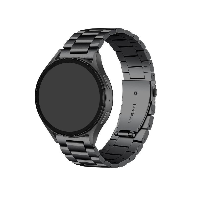 slide 5 of 7, Posh Tech Maxwell Stainless Steel Smart Watch Band, Universal Fit for Apple Watch, Samsung Galaxy, Garmin 20mm - Black, 1 ct