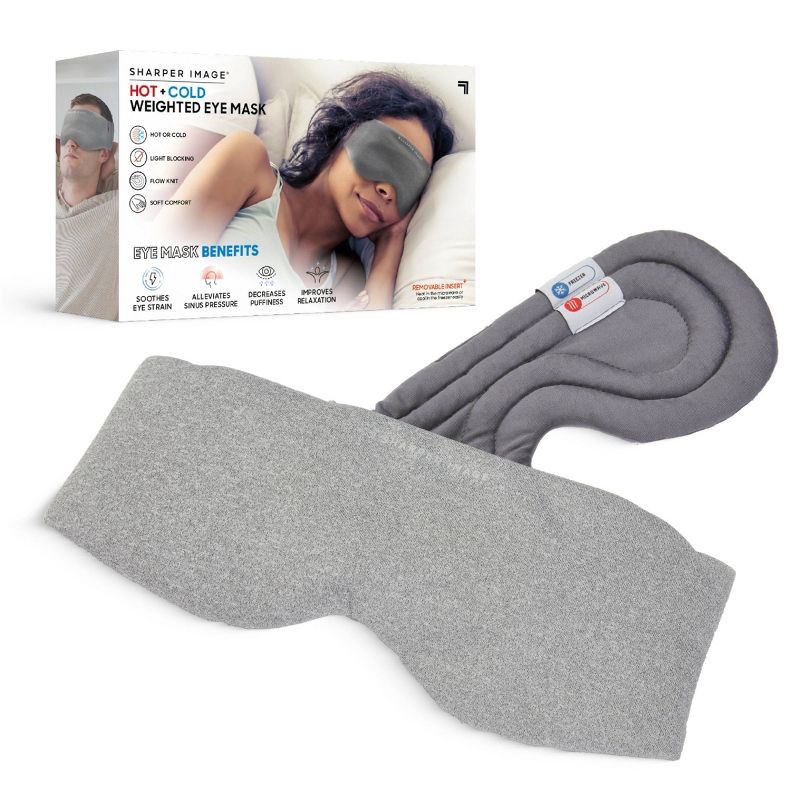 slide 1 of 7, Sharper Image Hot and Cold Weighted Eye Mask, 1 ct
