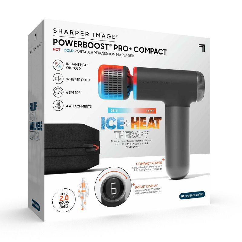 slide 8 of 9, Sharper Image PowerBoost Pro Plus Hot and Cold Compact Body Massager, 1 ct