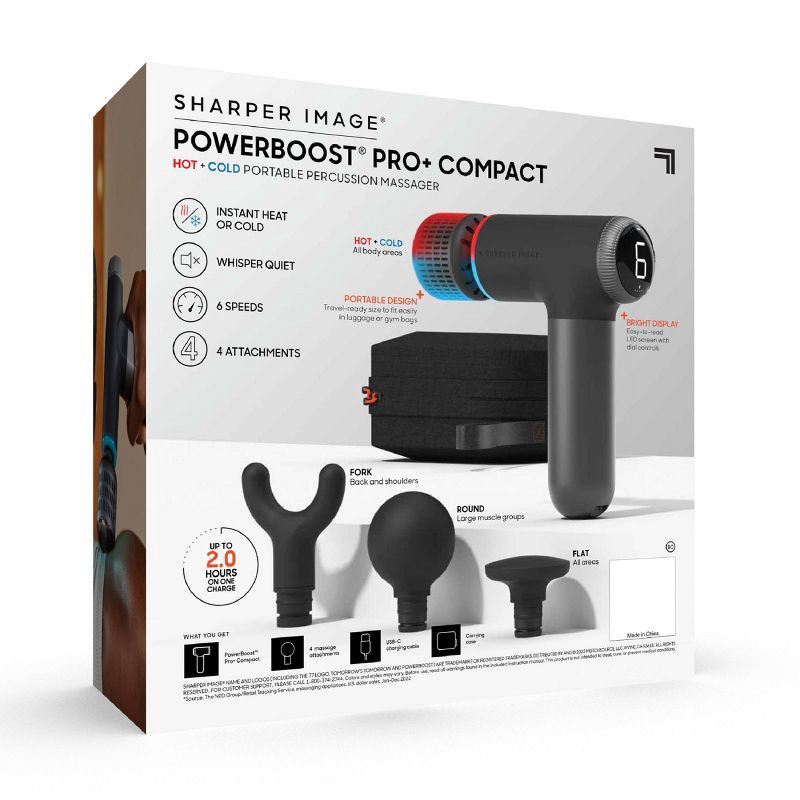 slide 9 of 9, Sharper Image PowerBoost Pro Plus Hot and Cold Compact Body Massager, 1 ct