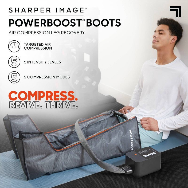 slide 3 of 11, Sharper Image Powerboost Boots Air Compression Fits 25"-31" Inseam, 1 ct