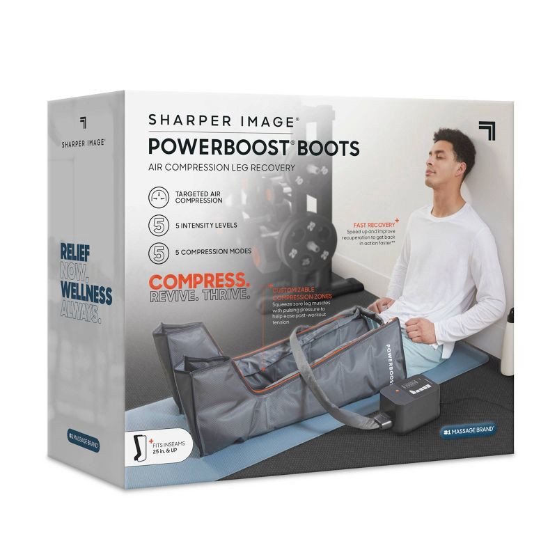 slide 10 of 11, Sharper Image Powerboost Boots Air Compression Fits 25"-31" Inseam, 1 ct