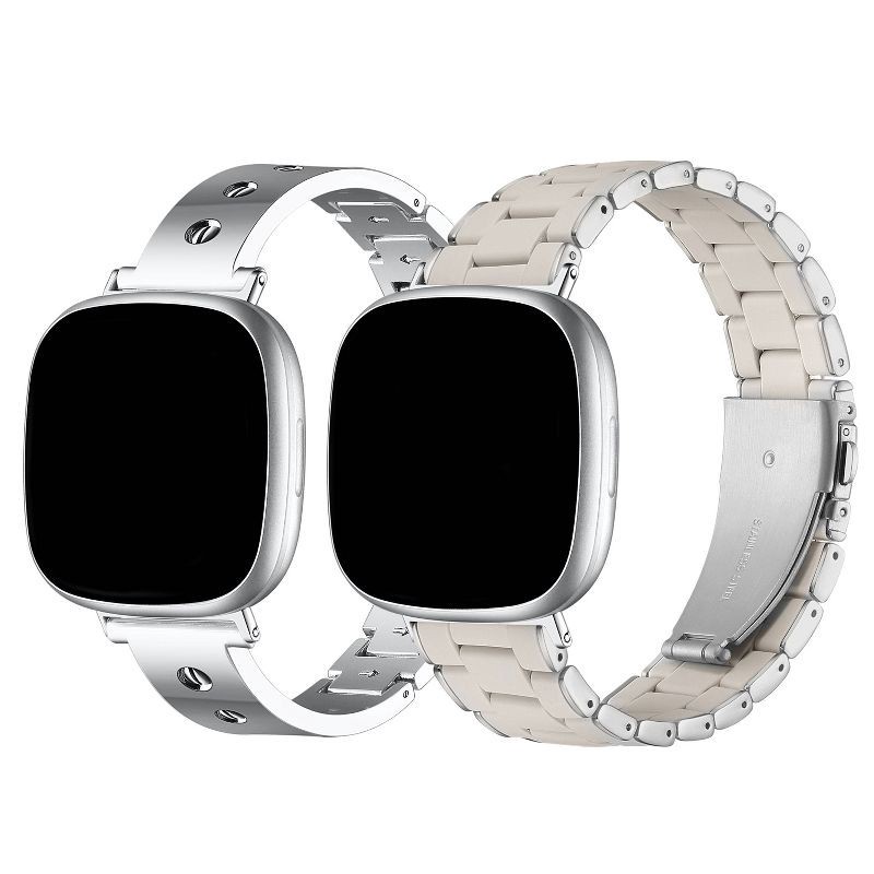 slide 5 of 6, Posh Tech 2pk Smart Watch Band Set, Universal Fit for Apple Watch, Samsung Galaxy, Garmin 20mm - Quinn/Orla, 2 ct