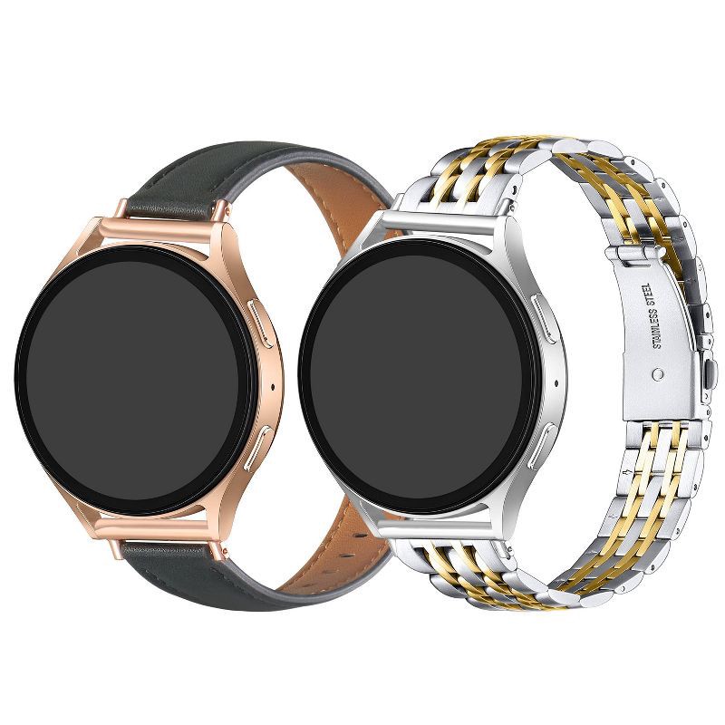 slide 4 of 6, Posh Tech 2pk Smart Watch Band Set, Universal Fit for Apple Watch, Samsung Galaxy, Garmin 20mm - Stella/Carmen, 2 ct