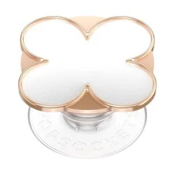 PopSockets PopTop Cell Phone Grip and Stand Enamel Clover Rose Gold