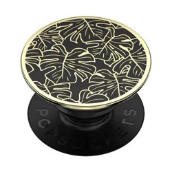 PopSockets PopTop Cell Phone Grip and Stand Enamel - Monstera Black