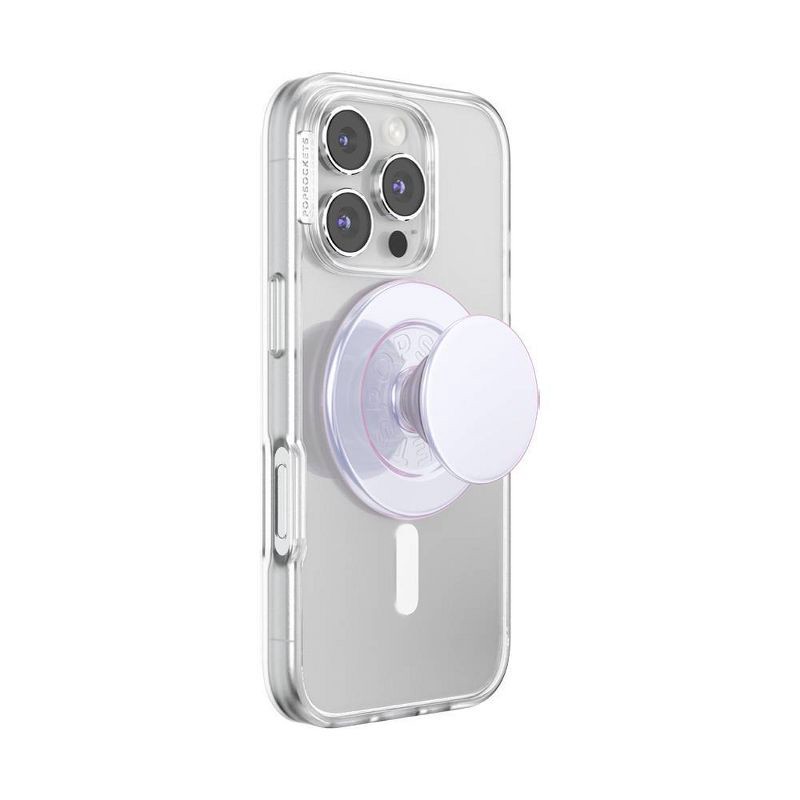 slide 2 of 5, PopSockets Magnetic Phone Grip with MagSafe Magnetic Adapter Ring Included - Iridescent White, 1 ct