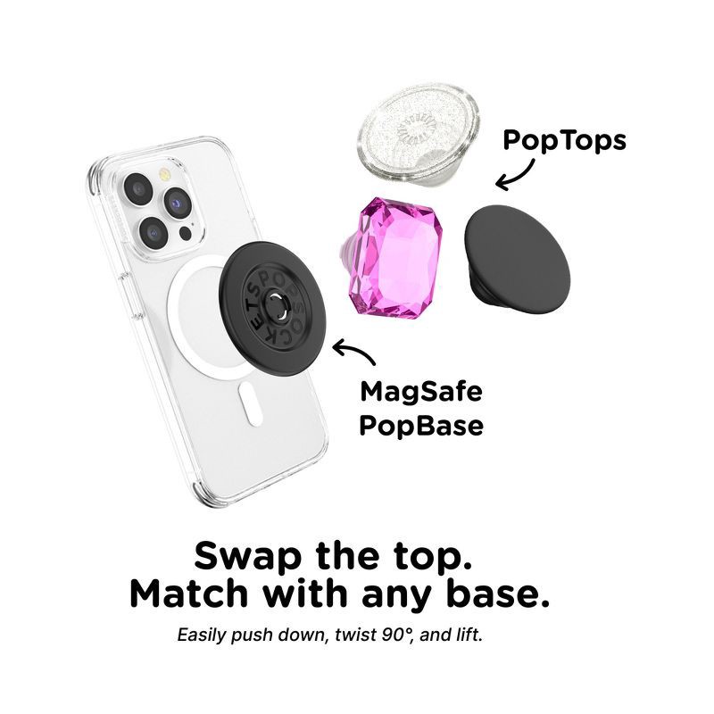 slide 3 of 5, PopSockets MagSafe Base Clear, 1 ct
