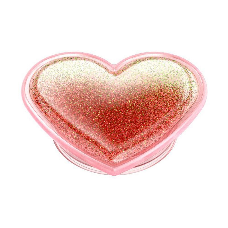 slide 4 of 7, PopSockets PopTop Cell Phone Grip & Stand Squishy Tidepool Heart - Pink, 1 ct