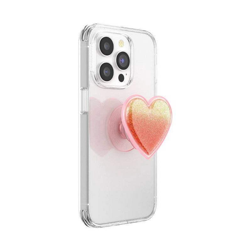 slide 6 of 7, PopSockets PopTop Cell Phone Grip & Stand Squishy Tidepool Heart - Pink, 1 ct