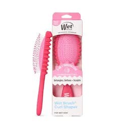 Wet Brush Curl Shaper Hair Brush - Pink: Nylon Bristle, For Curly Hair, Plastic Handle