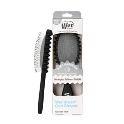 Wet Brush Curl Shaper Hair Brush - Black: For Curly Hair, Nylon Bristles