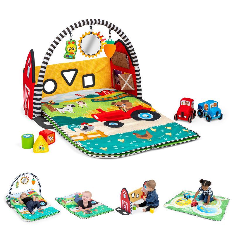 slide 1 of 9, Baby Einstein Farm Explorers Busy Barnyard Grow-With-Me Activity Gym, 1 ct