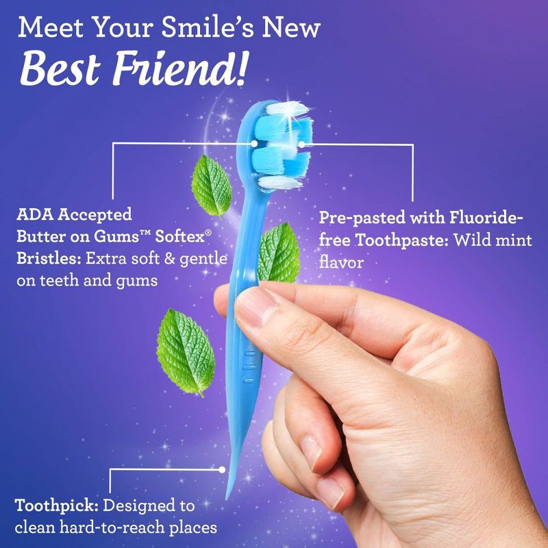 slide 4 of 8, GuruNanda Butter on Gums Pre-Pasted Toothbrushes - 5ct, 5 ct