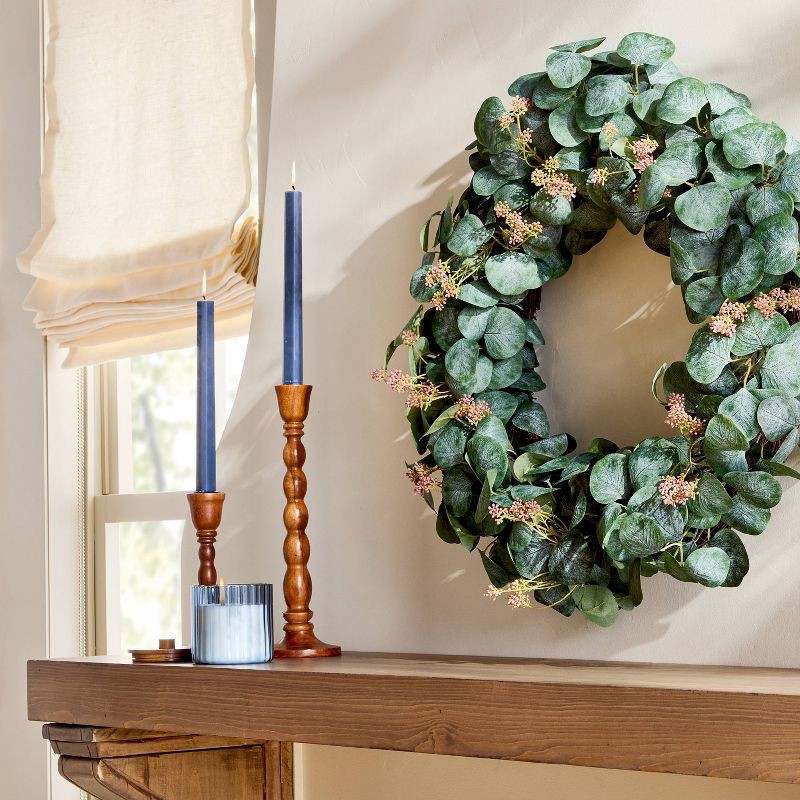 slide 2 of 4, Hearth & Hand with Magnolia 26" Eucalyptus Artificial Wreath Green - Hearth & Hand™ with Magnolia, 1 ct