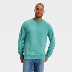 Men's Vintage French Terry Crewneck Sweatshirt - Goodfellow & Co™ Green M