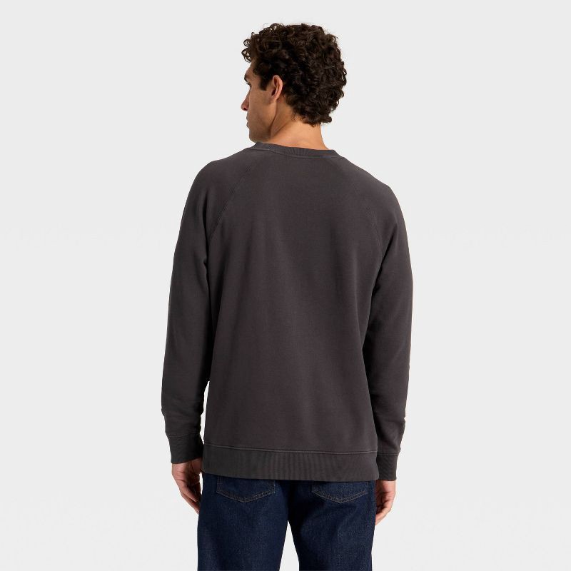 slide 2 of 3, Men's Vintage French Terry Merry & Bright Sweatshirt - Goodfellow & Co™ Black XL, 1 ct