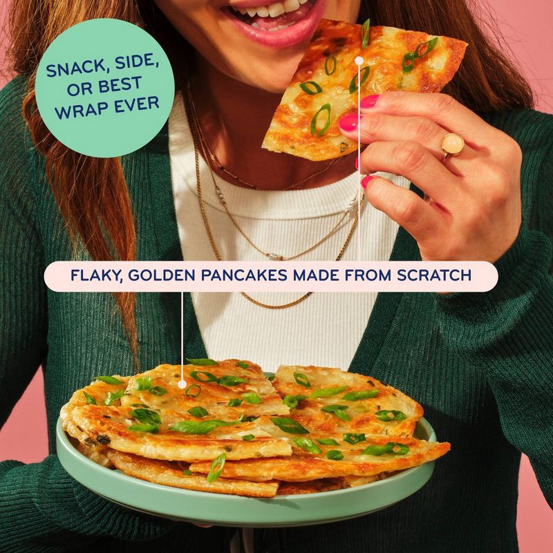 slide 3 of 6, Laoban Dumplings Frozen Scallion Vegan Pancakes - 21oz, 21 oz